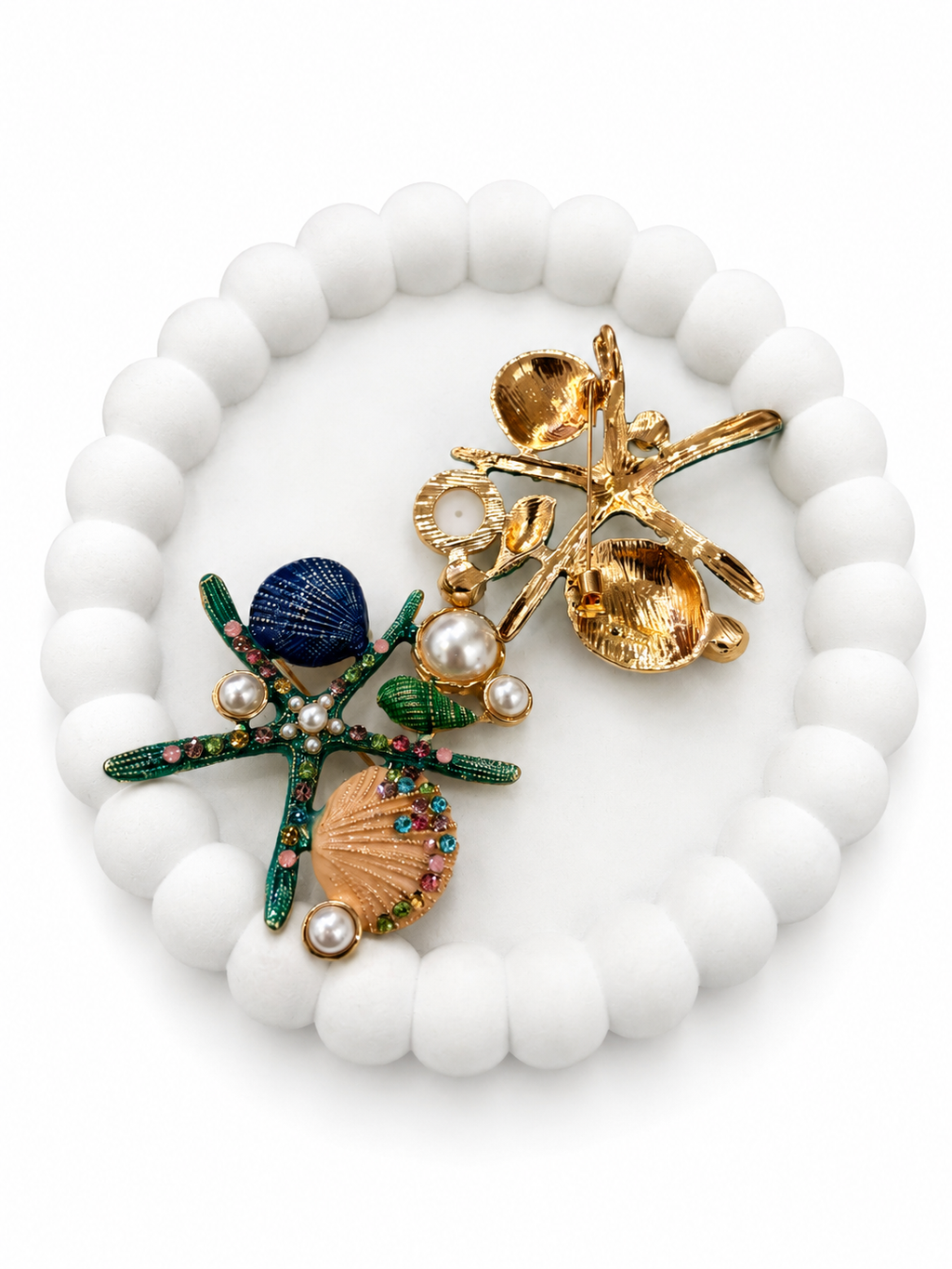 Ocean Starfish Pearl Hair Clip Set (3 pcs set)