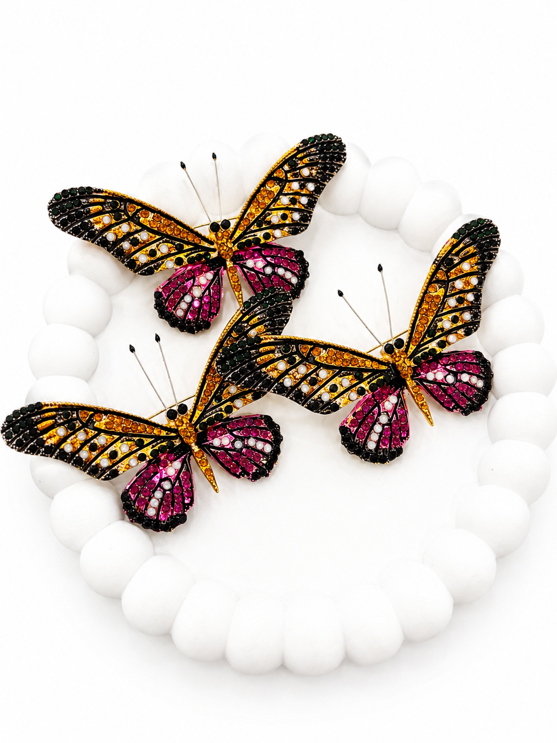 Royal Butterfly Hair Clip Set (3 pcs set)