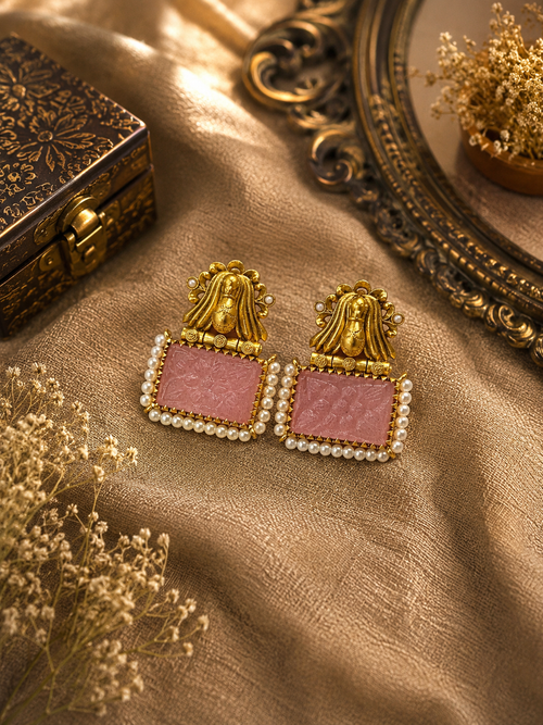 Blush Temple Pearl Earrings