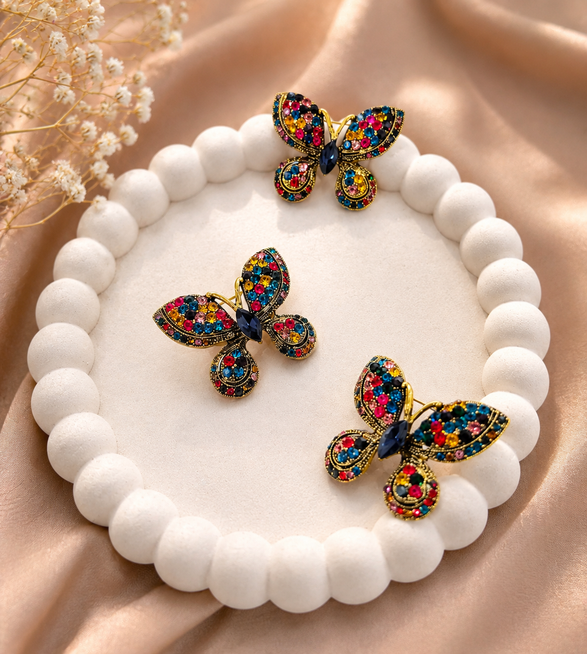 Rainbow Butterfly Hair Clip Set (3 pcs set)