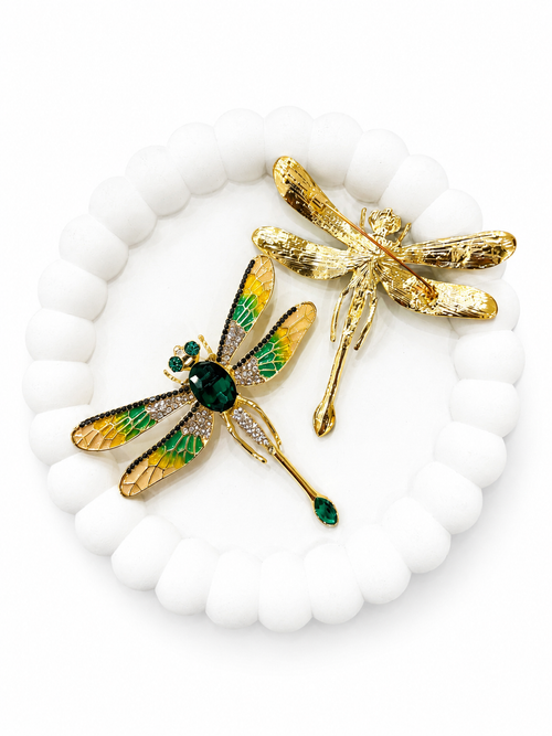 Emerald Dragonfly Hair Clip Set (3 pcs set)