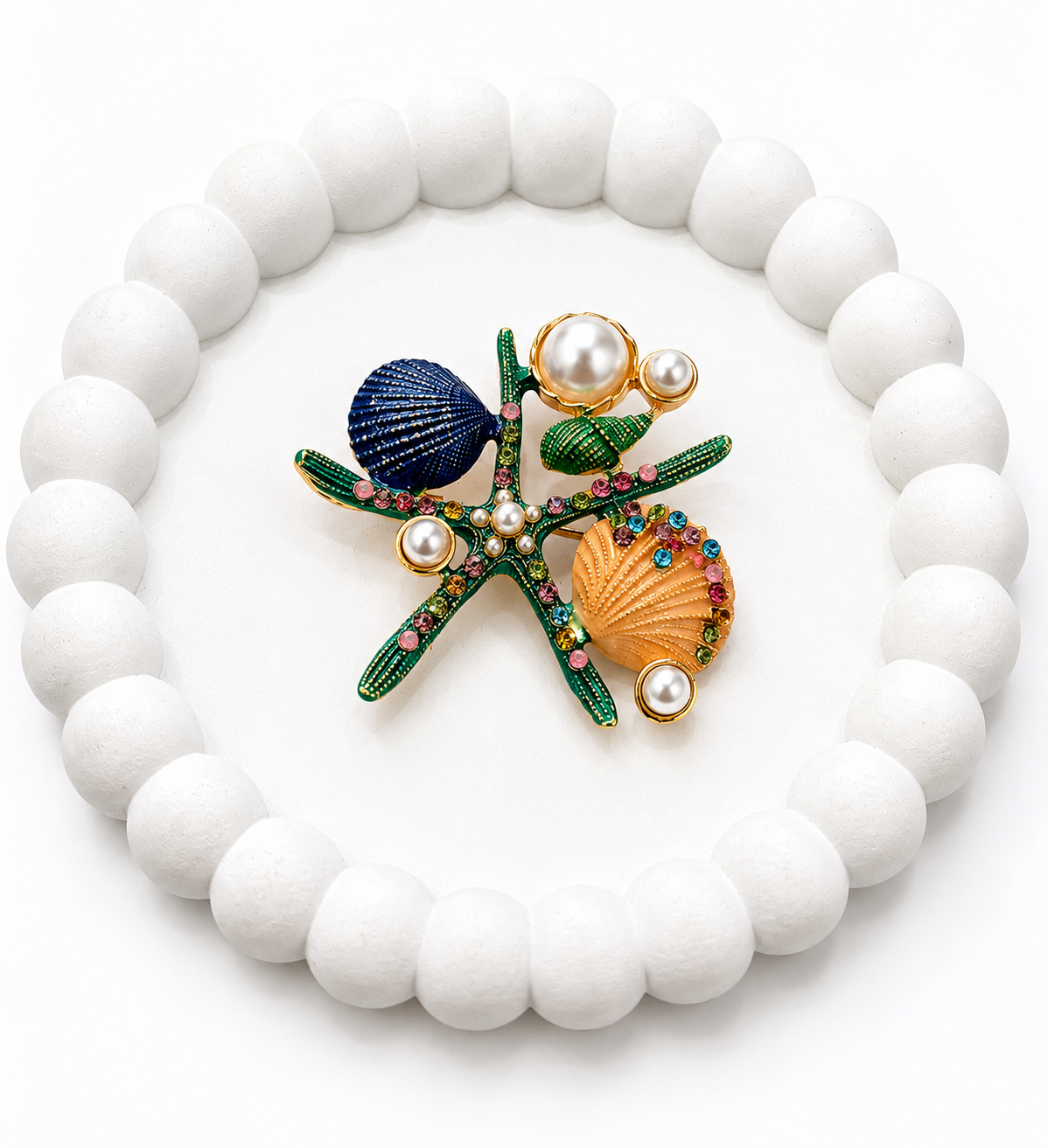 Ocean Starfish Pearl Hair Clip Set (3 pcs set)